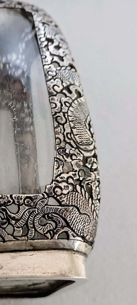 Chinese Export Rectangular Decanter - Bottiglia - .900 argento #3.2