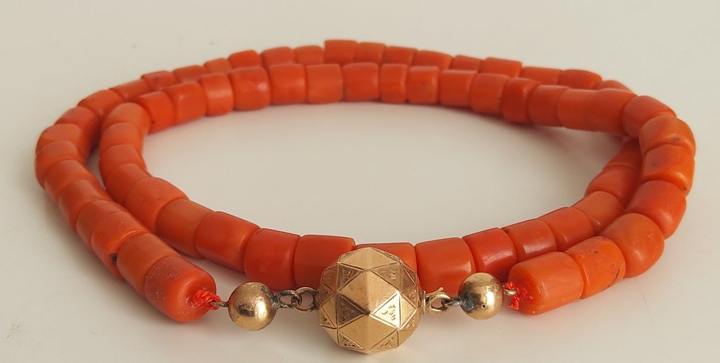 链 - 14K包金 黄金 - 珊瑚 #2.1