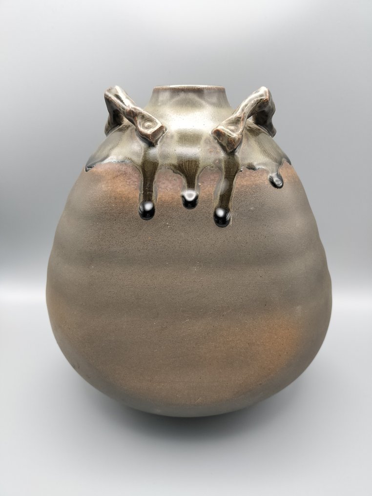 Βάζο - Κεραμικό - Ιαπωνία - Echizen Hatayama Kiln  (χωρίς τιμή ασφαλείας) #1.0