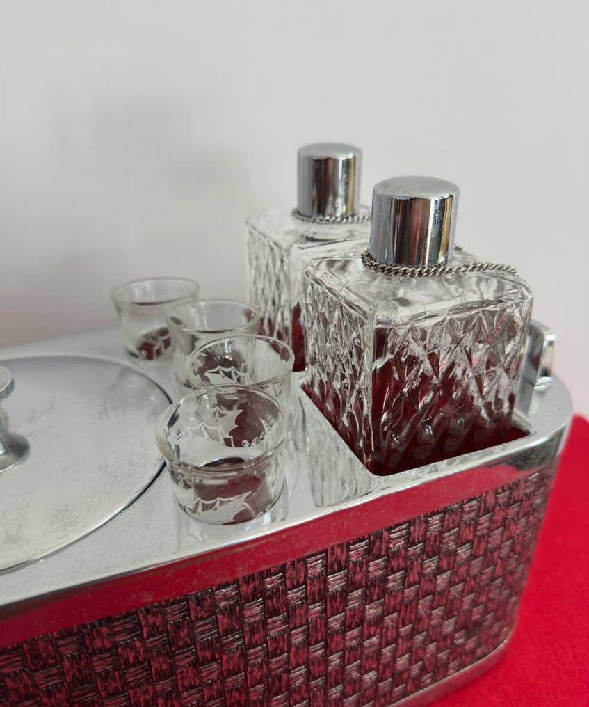 Set Whisky & Cognac Decanter Musicale “O Sole Mio” per Bevande - Music box - 1950-1960 #3.2