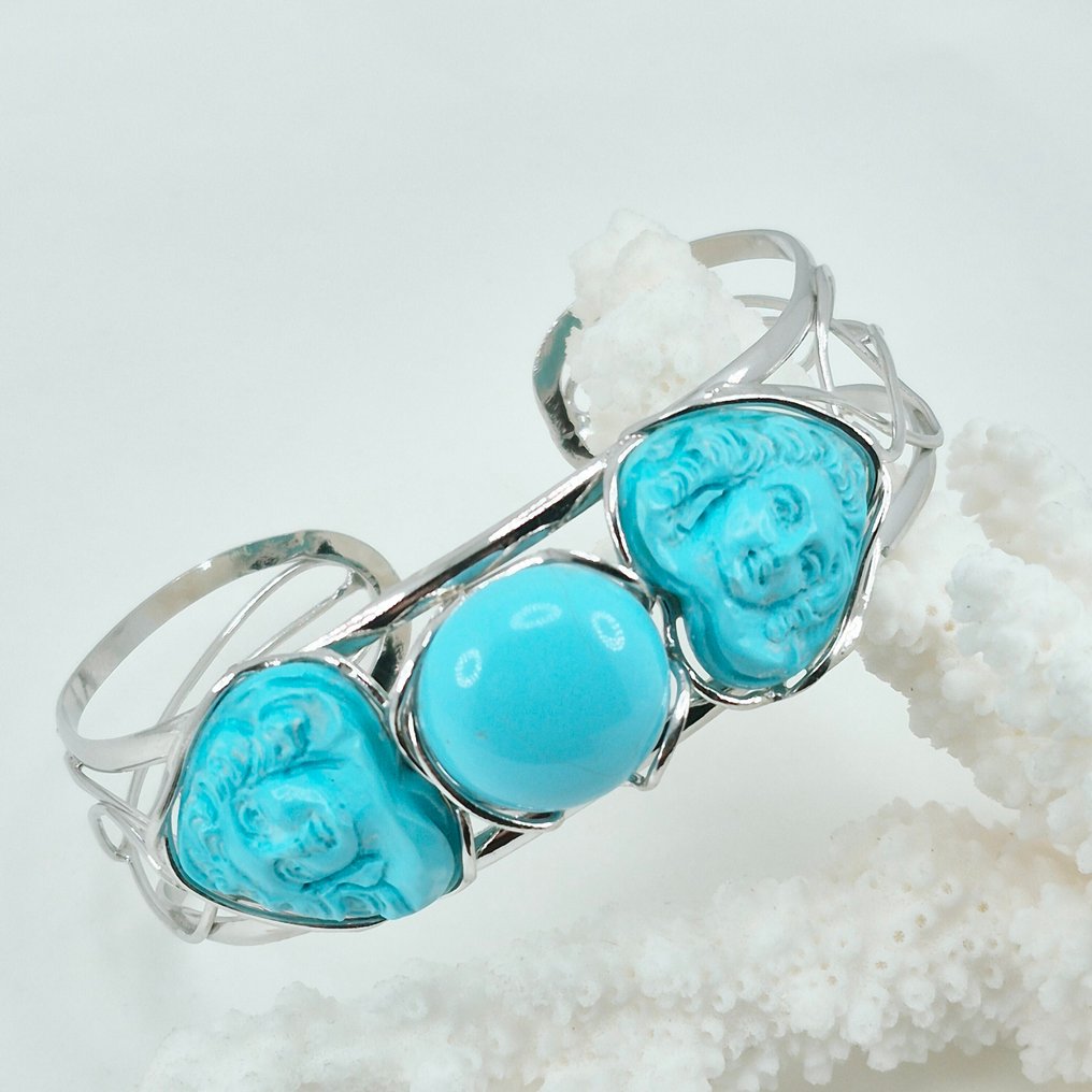 Turchese - Argento - Bracciale - TURCHESE AMERICANO #1.0