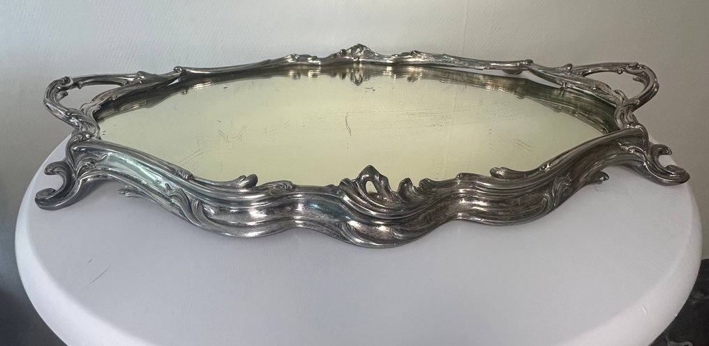 "Surtout de Table" (Table Platter) - 中心桌 - 镀银, 玻璃, 金属 - 花园主题中心装饰 #4.3