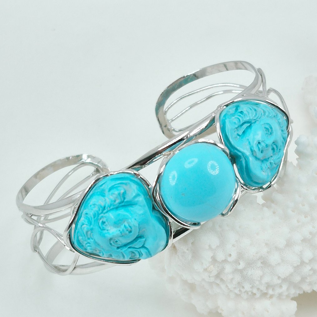 Turchese - Argento - Bracciale - TURCHESE AMERICANO #1.0