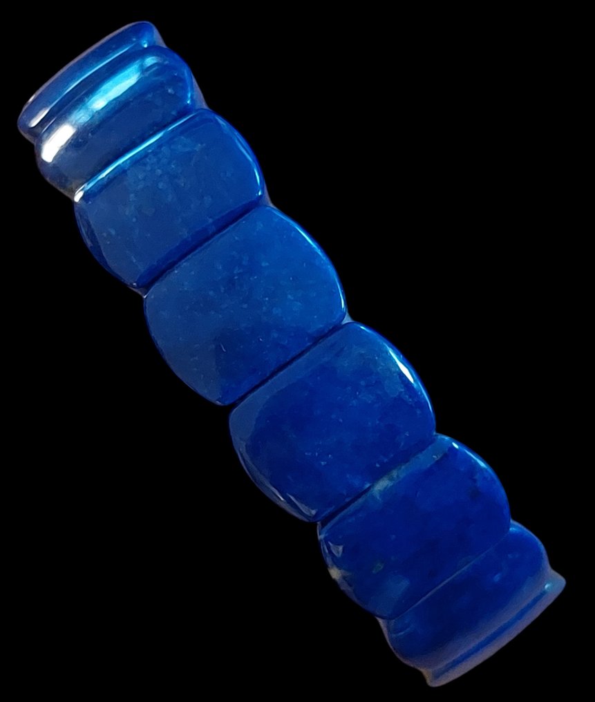 Royal Lapis-lazuli. Natural, untreated stone. Bracelet of very high quality. - Height: 1.7 cm - Width: 0.4 cm- 39 g - (1) #3.2