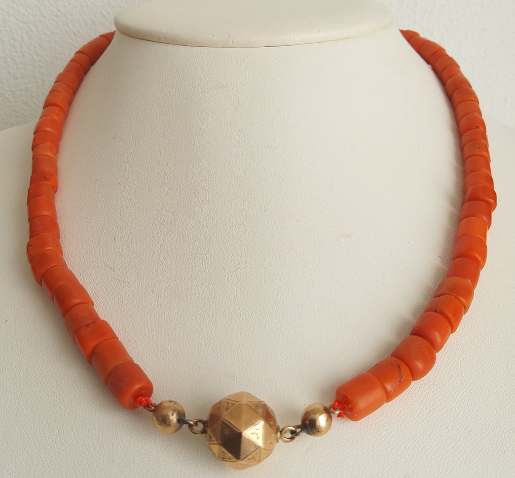 链 - 14K包金 黄金 - 珊瑚 #1.0