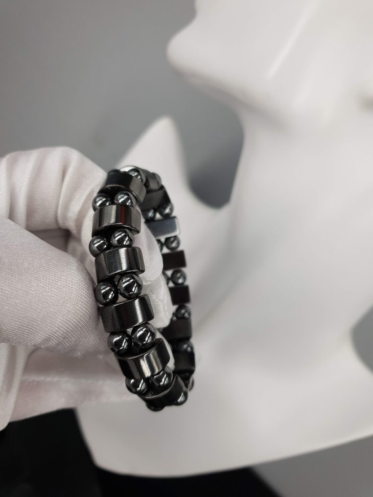 Hematite Stone Magnetic Circuit 15,5 cm - 16 cm / No Reserve Price - Bracelet #2.1