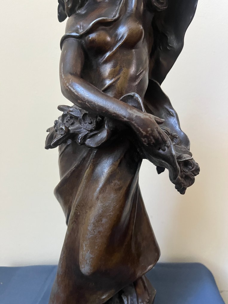 Statuette - Art Nouveau - sculptuur - Auguste Moreau (1834-1917) - Råzink #2.1