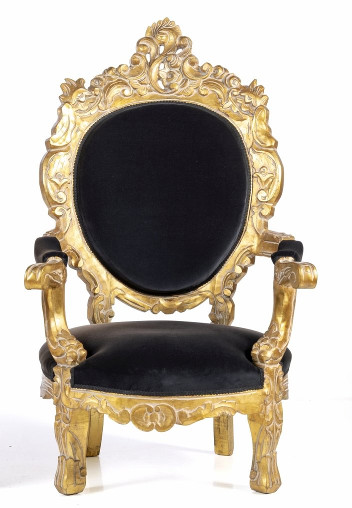 扶手椅子 (2) - 镀金木 #1.0