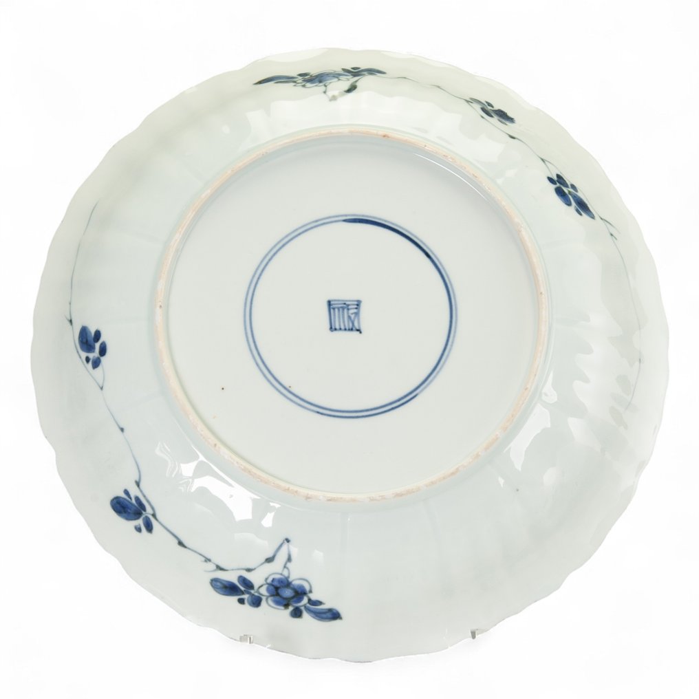 Groot diep geribd bord - 盘子 - 瓷 - 康熙时期 #4.3