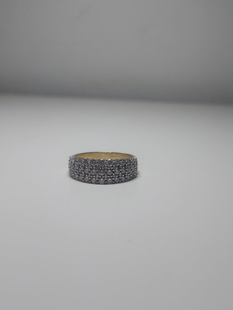 Forlovelsesring - 14 karat Gulguld - 1.01ct. tw. Diamant (Natur) #1.0