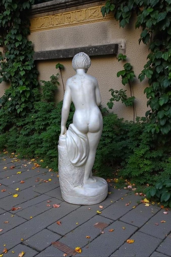Dal modello di Etienne-Maurice Falconet (c.a. 1900') - Statue, Baigneuse - 107 cm - Carrara-marmor #3.2