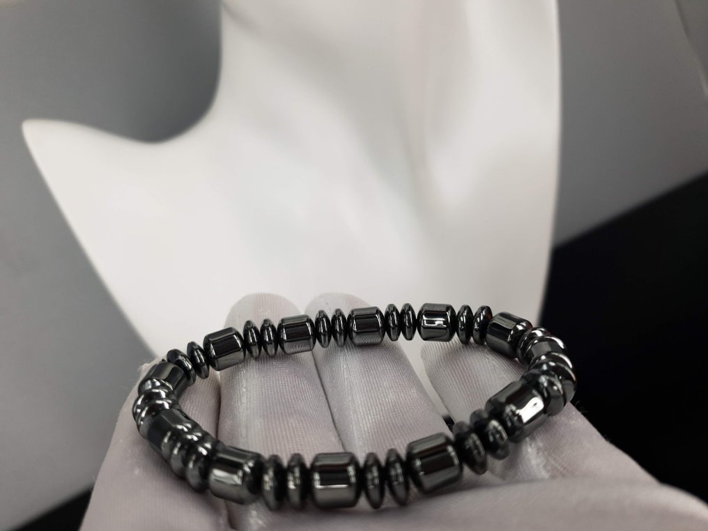 赤铁矿太赫兹石 无磁路 15.5 和 16.5 厘米 / 无保留价 / 免运费 - 手鈪 #3.2