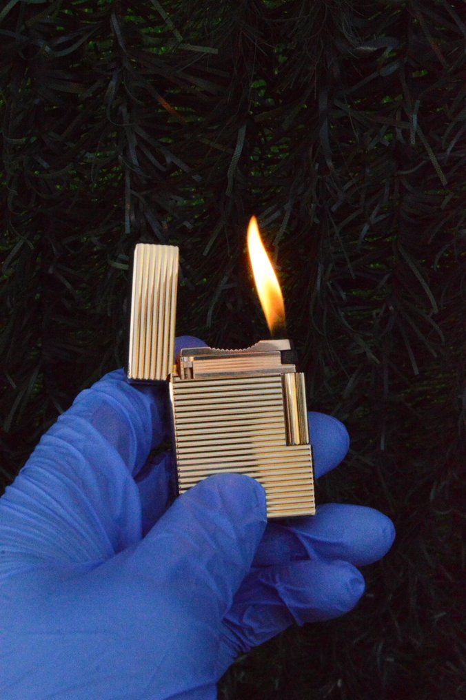 S.T. Dupont - LINE 1 BR Small- "Horizontal Lines"  with Box - Taskusytytin - Kulta #1.0