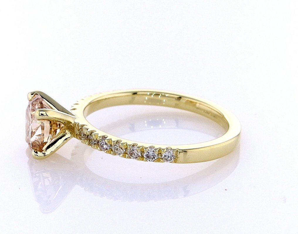 Anillo - 14 quilates Oro amarillo -  1.18ct. tw. Diamante (Color natural) - Diamante #4.3