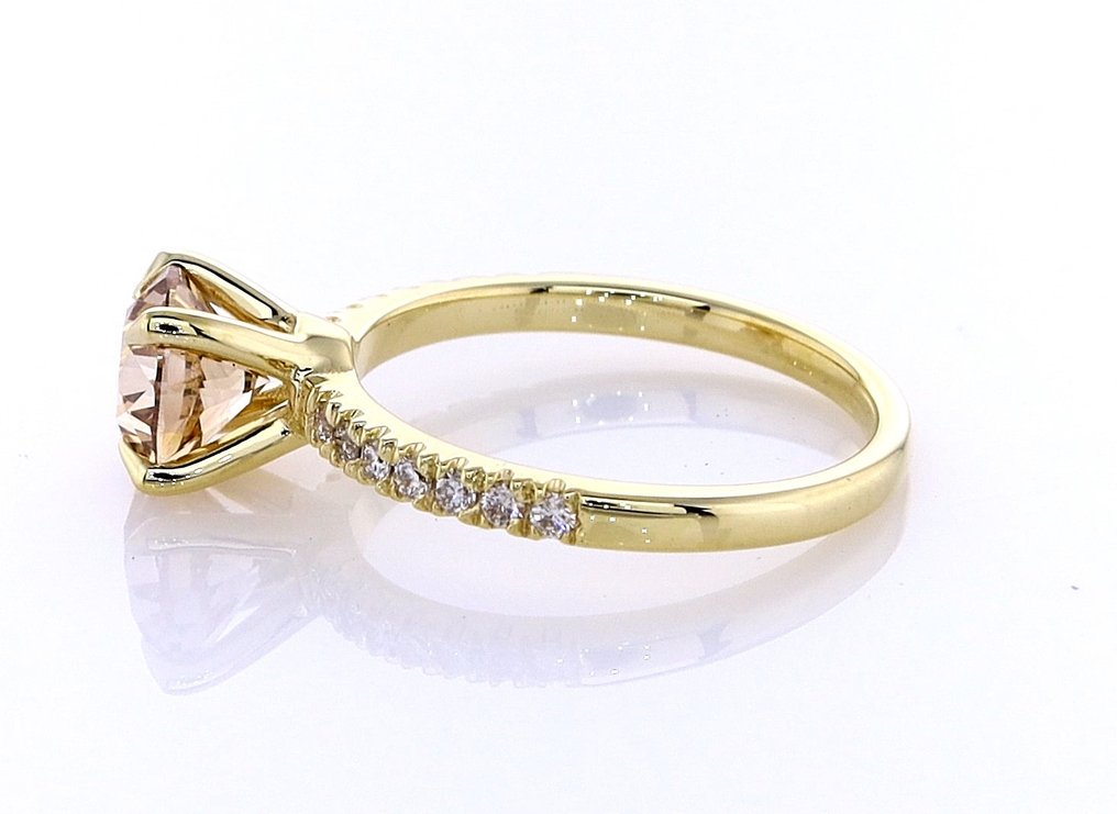 Sormus - 14 kt. Keltakulta -  1.35ct. tw. Timantti (Luonnonvärinen) - Timantti #4.3