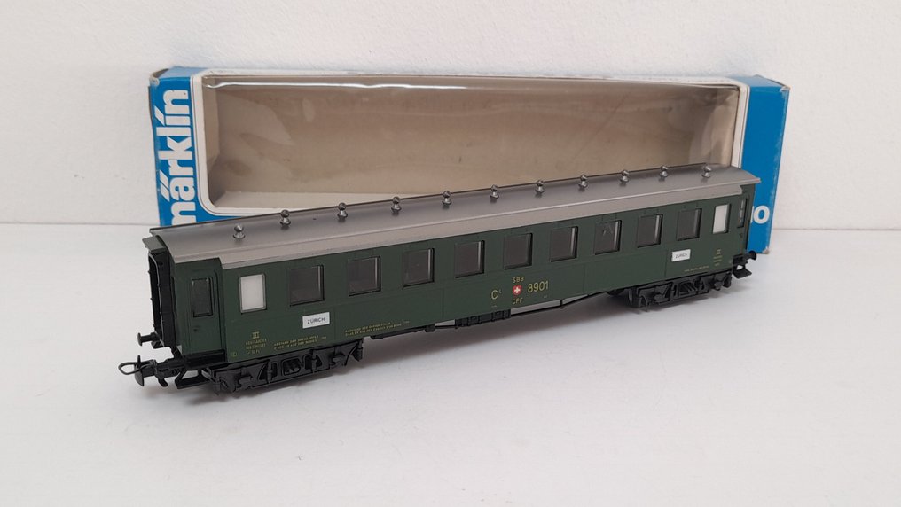 Märklin H0轨 - 4138, 4132, 4084, 4149 - 煤水机车 (4) - 高速列车车厢 / 旅客列车车厢 / 汽车运输车厢 - DB, ÖBB, SBB-CFF #3.2