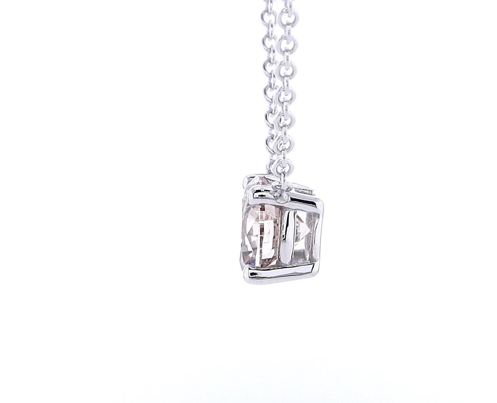 Κολιέ με μενταγιόν - 14 καράτια Λευκός χρυσός -  1.00ct. tw. Διαμάντι (Φυσικού χρώματος) #4.3