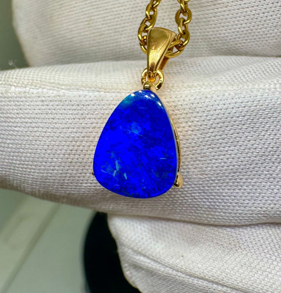 Opal wisiorek - Wysokość: 19 mm - Szerokość: 9 mm- 1.29 g - (1) #2.1