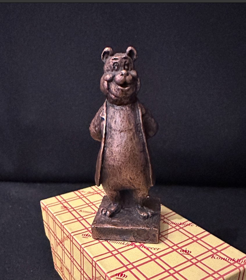 Marten Toonder - Tom Poes & Heer Bommel - 1 bronze figurine with a box - Koninklijke Begeer - 1988 #1.0
