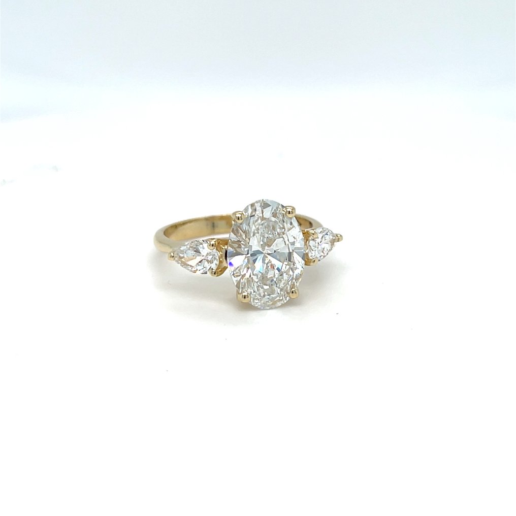 Δαχτυλίδι - 14 καράτια Κίτρινο χρυσό - 4.51ct. tw. Διαμάντι (Εργαστηριακής καλλιέργειας) - Διαμάντι #1.0