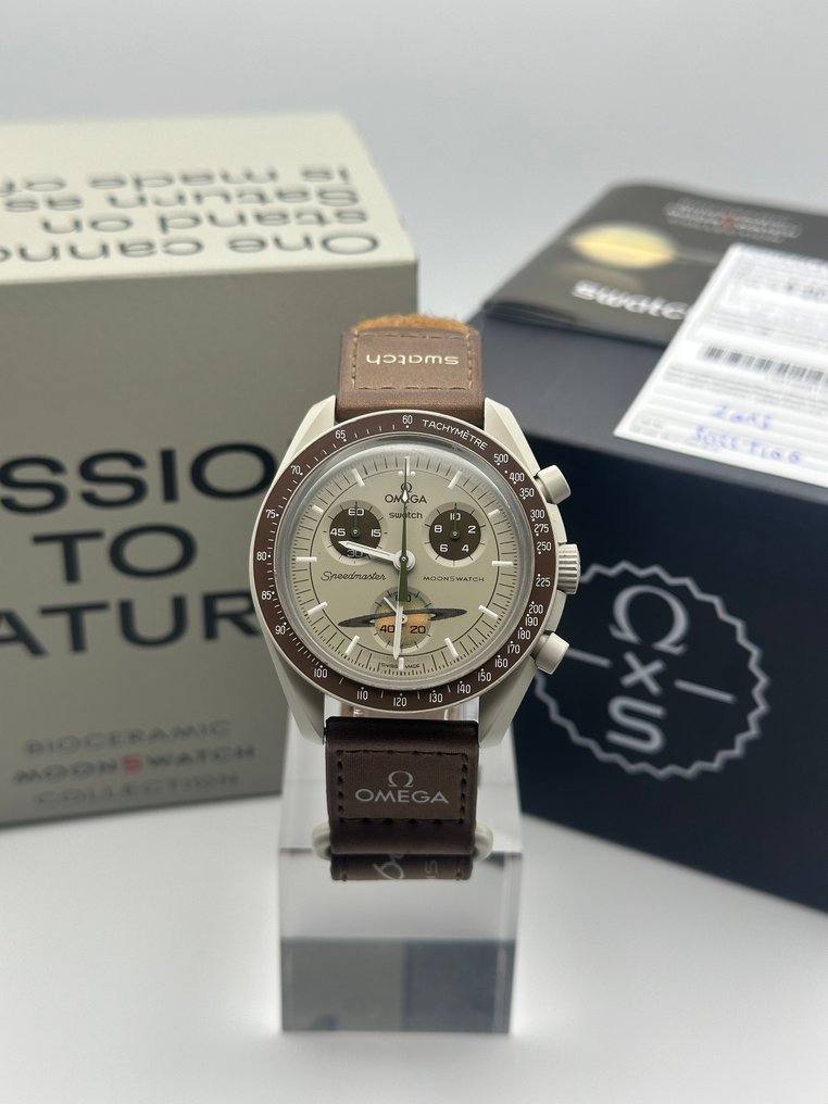 Omega x Swatch - MoonSwatch - Mission to Saturn - Nincs minimálár - SO33T100 - Uniszex - 2020+  #1.0