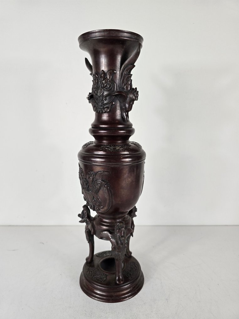 花瓶 - 青銅色 - 日本 - 明治時期（1868-1912）  (沒有保留價) #1.0