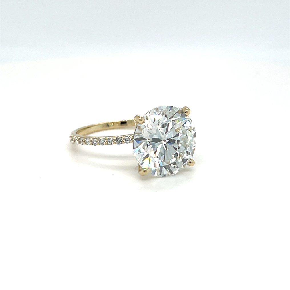 戒指 - 14K包金 黄金 -  3.13ct. tw. 钻石 (实验室培育) - 钻石 #1.0