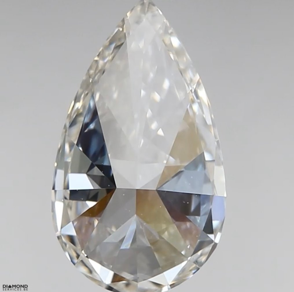 1 pcs Diamant (Natural) - 0.90 ct - Pară - I - VVS2 - GIA (Institutul gemologic din SUA) #2.1