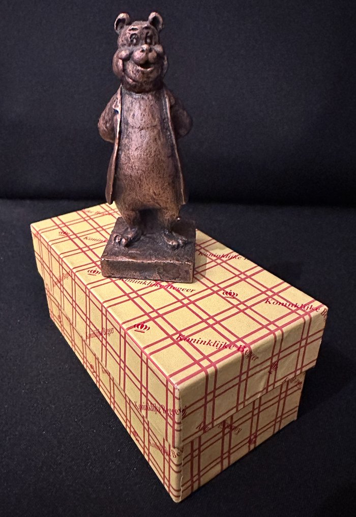 Marten Toonder - Tom Poes & Heer Bommel - 1 bronze figurine with a box - Koninklijke Begeer - 1988 #1.0
