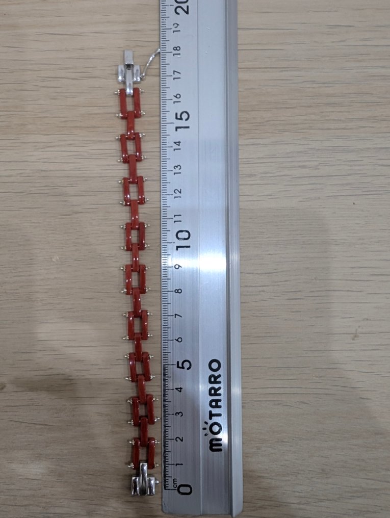 Κοράλλι - Ασημί - Βραχιόλι #4.3