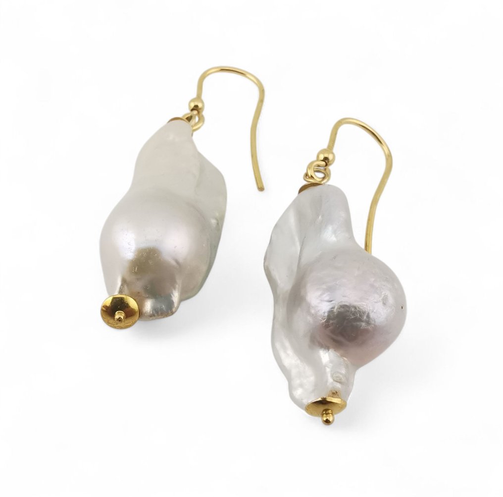 珍珠 - 纯银925 - 耳环 - 意大利制造 #1.0