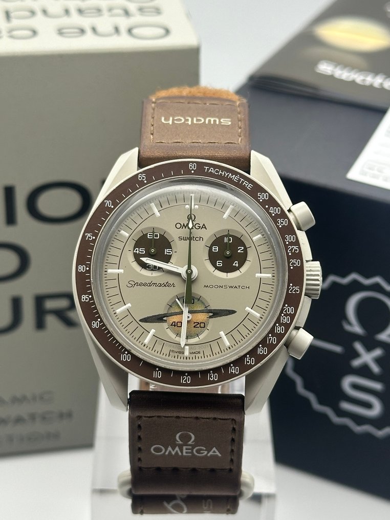 Omega x Swatch - MoonSwatch - Mission to Saturn - Nincs minimálár - SO33T100 - Uniszex - 2020+  #1.0