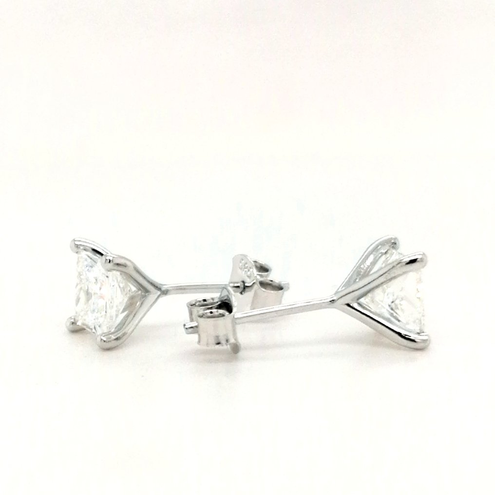 没有保留价 - 耳环 - 14K包金 白金 -  2.01ct. tw. 钻石 (实验室培育) - D VS1 #2.1