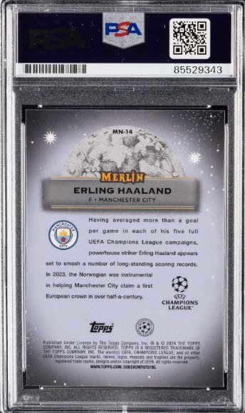 2023 Topps Merlin - Erling Haaland - Autograph - PSA - 1 Graded card #2.1