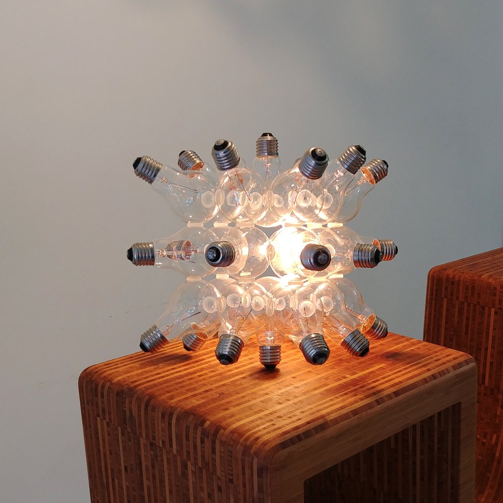 JAN PAUL - Lamp - Glass, Metal - "SPARE" table lamp #2.1