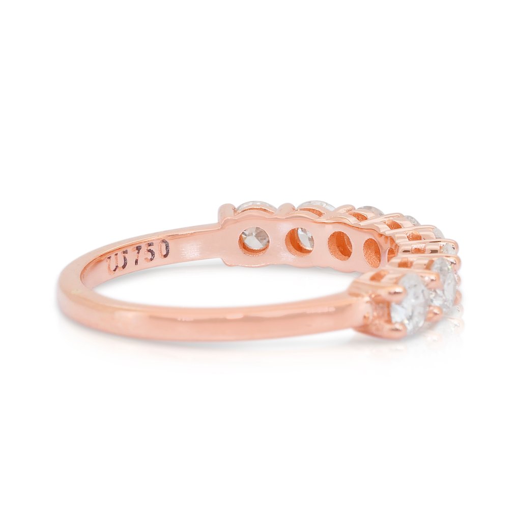 戒指 - 18K包金 玫瑰金 - 1.01ct. tw. 钻石 (天然) #4.3