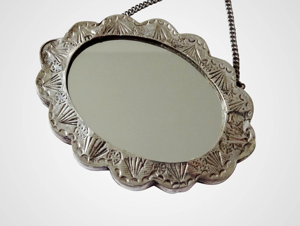 Specchio a mano - .900 argento - specchio decorativo da parete #2.1