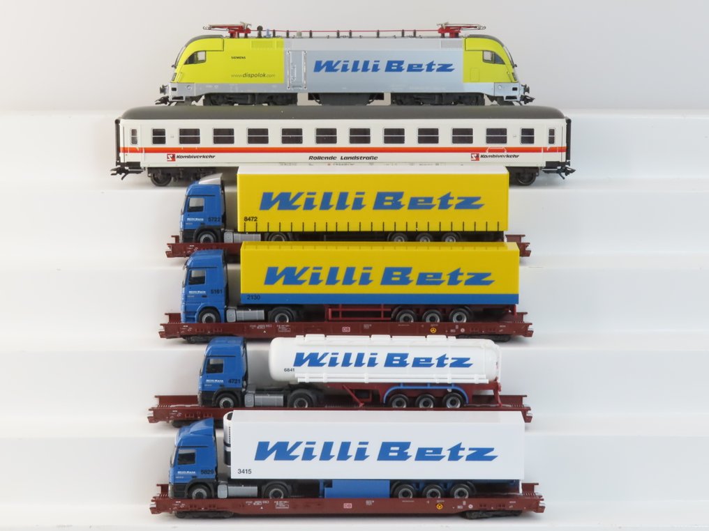 Märklin H0 - 152549 (26582) - Set di treni (1) - Set di 6 pezzi 'Rollende Landstraße' Willi Betz, digitale, serie limitata di 850 pezzi. - DispoLok #1.0