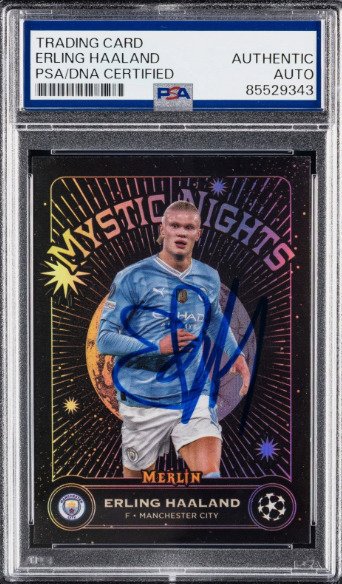 2023 Topps Merlin - Erling Haaland - Autograph - PSA - 1 Graded card #1.0