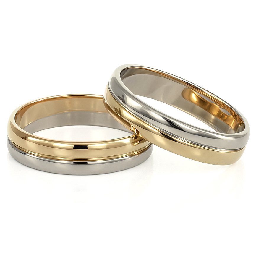 χωρίς τιμή ασφαλείας - Δαχτυλίδι - 18 καράτια Κίτρινο χρυσό, Λευκός χρυσός #1.0