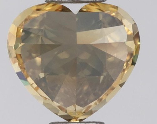 1 pcs Diamond (Natural coloured) - 0.53 ct - Heart - Fancy vivid No overtone Yellow - VS1 - Gemological Institute of America (GIA) #2.1