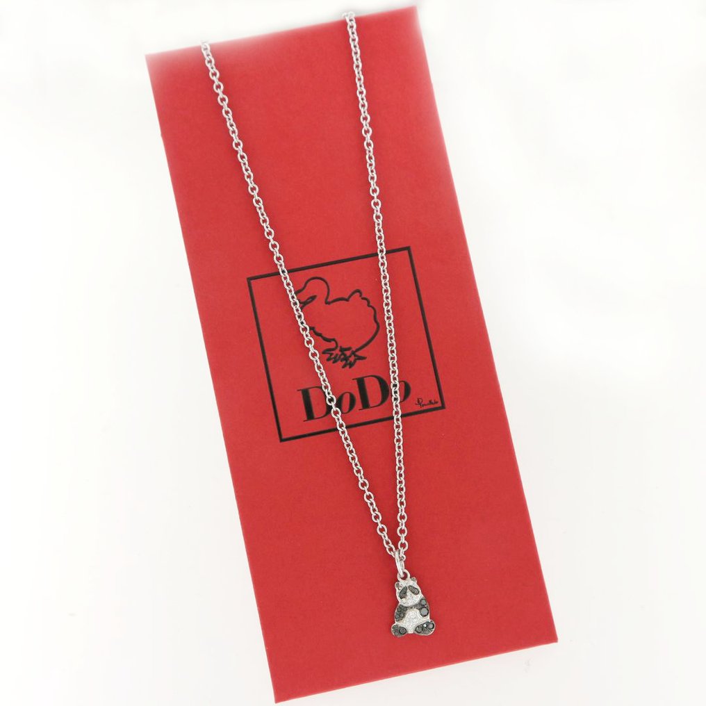 Pomellato - 项链 - Dodo - 18K包金 白金 - 白色与黑色的钻石 #2.1