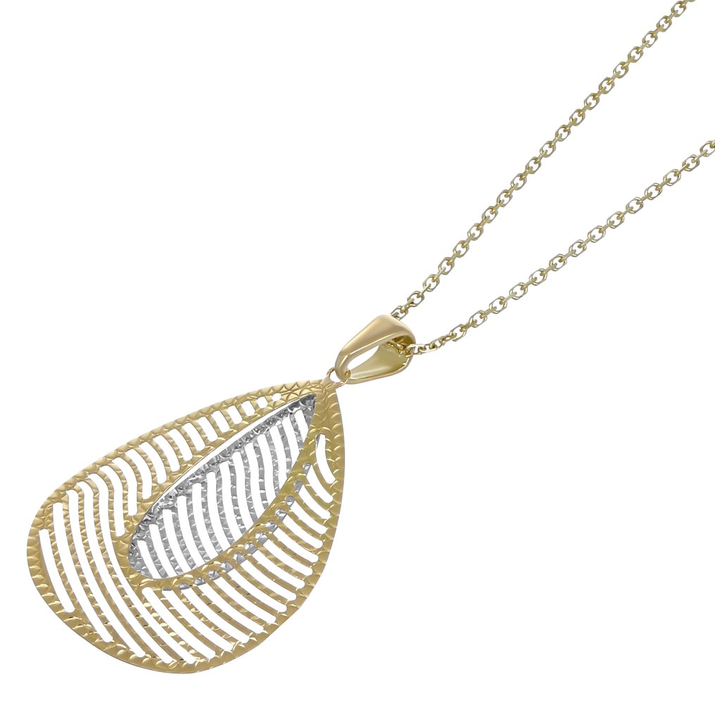 Colar com pingente - 18 K Ouro amarelo, Ouro branco #1.0