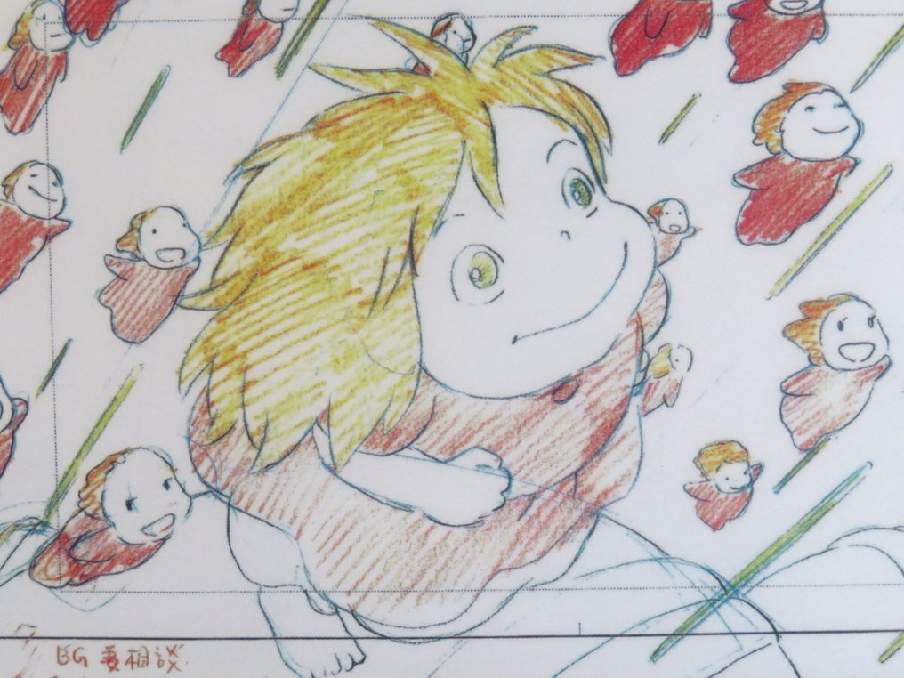 Hayao Miyazaki Official Studio Ghibli - Ponyo on the Cliff by the Sea Layout Art Postcard – Ghibli Layout Exhibition #1.0