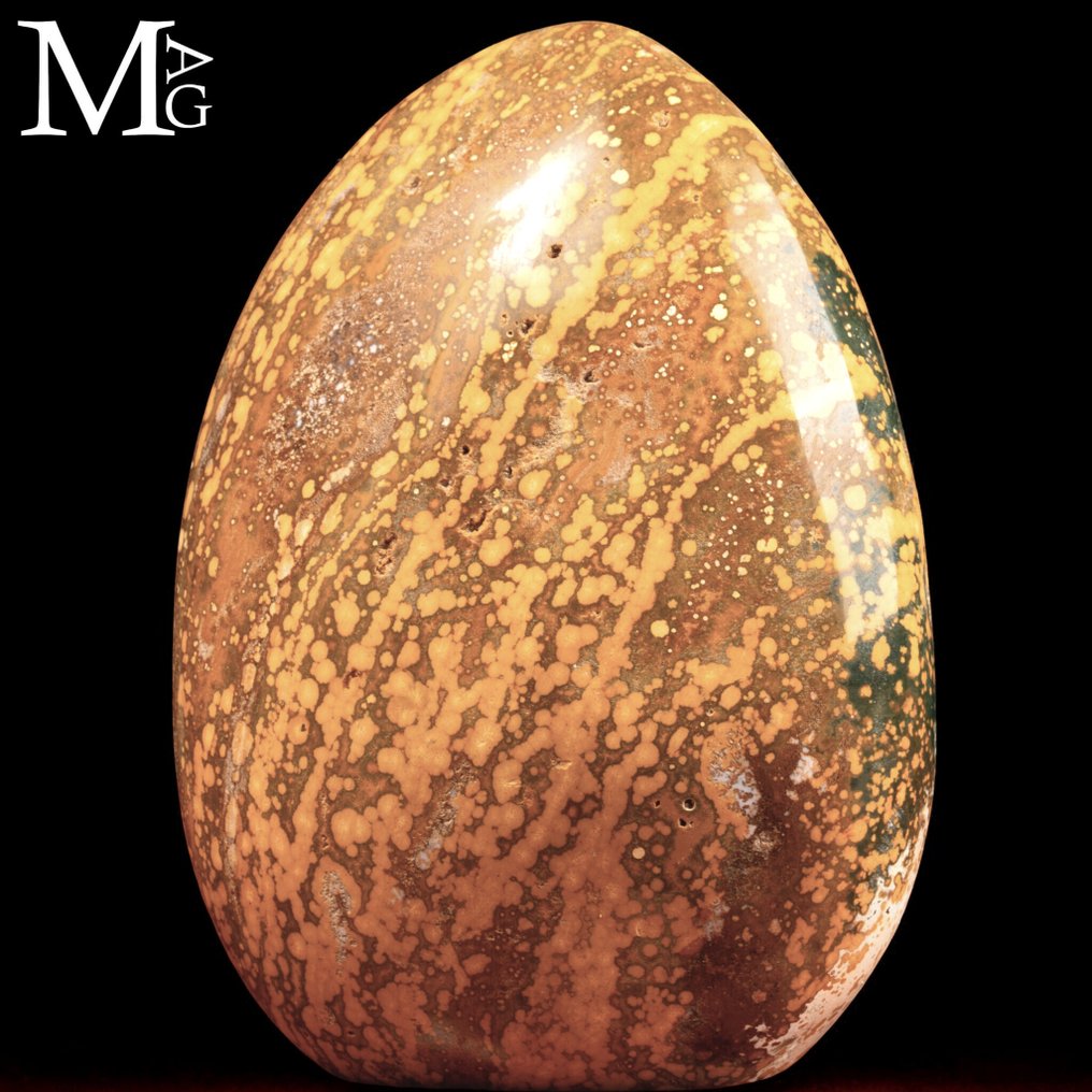 Inte mycket på marknaden – den sällsynta 4:e venen Ocean Jasper – Orbicular Jasper - Höjd: 166 mm - Bredd: 120 mm- 2458 g #4.3