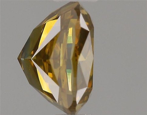 1 pcs 钻石  (天然色彩的)  - 0.77 ct - 枕形 - Fancy deep 稍帶棕色的 黄色 - SI1 微内含一级 - 美国宝石研究院（GIA） #1.0