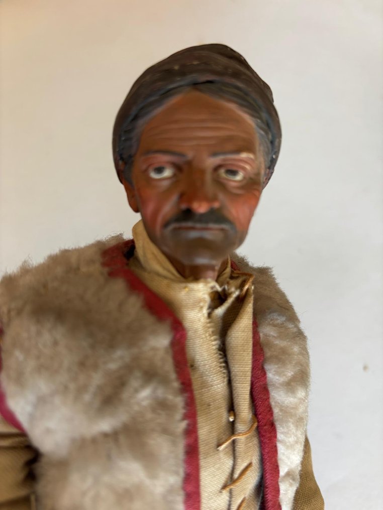 耶穌降生場景 (2) - 那不勒斯牧羊人和农妇 - 33厘米 - 陶器, 紡織品, 棉 #2.1