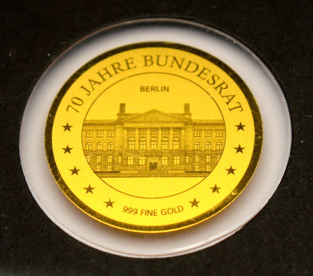 乍得. 3000 Francs 2015 - Berlin Bundesrat - 1/500oz (.999) (没有保留价) #1.0