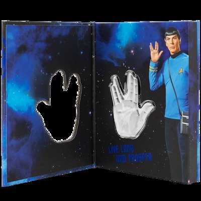 Niue. 2 Dollars 2025 Star Trek™ - Vulkanischer Gruß, 1 Oz (.999) #1.0