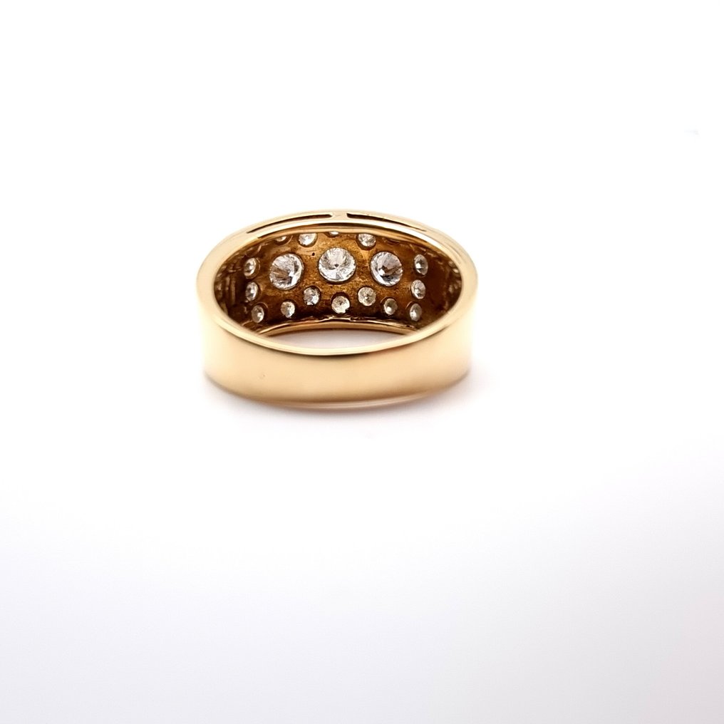 戒指 - 18K包金 黄金 钻石 (天然)  #4.3